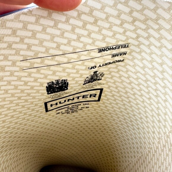 Hunter Boots Women's Original Tall Gloss Rain Boot Navy Size 7 - Picture 10 of 10